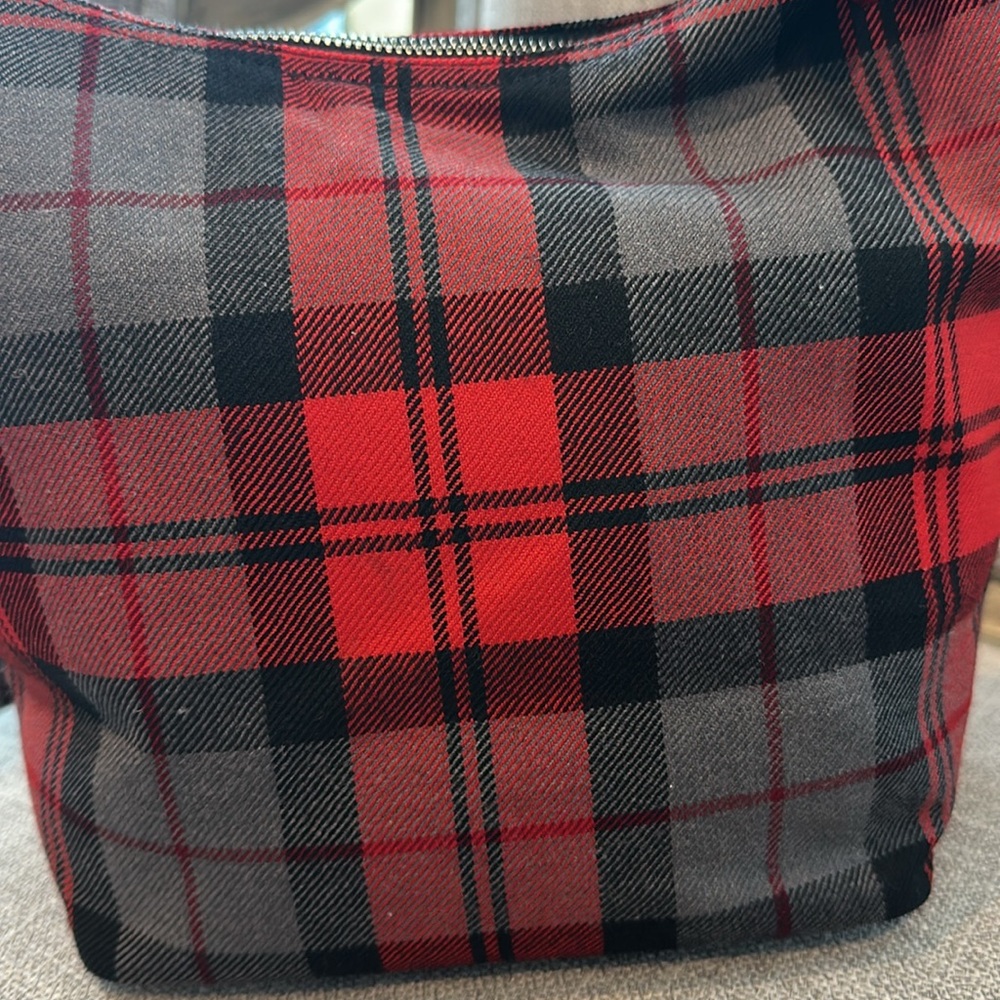 Coach Red and Black Plaid Mini Bag - Picture 13 of 16